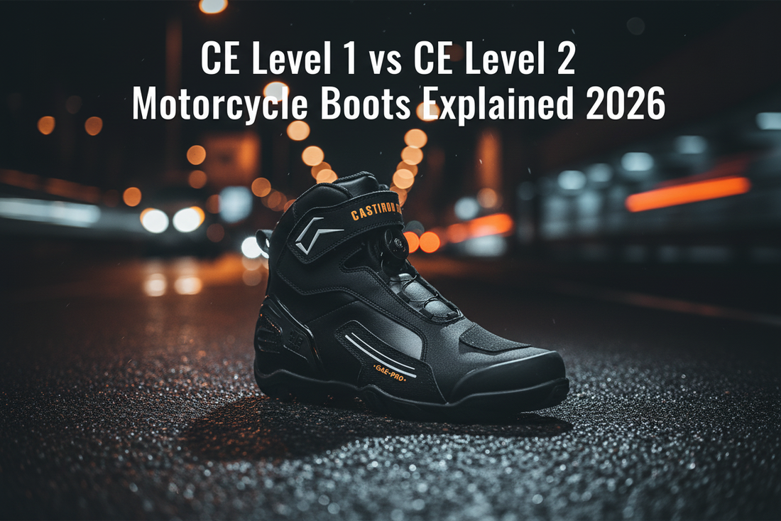 CE Level 1 vs CE Level 2 Motorcycle Boots Explained 2026 — UK