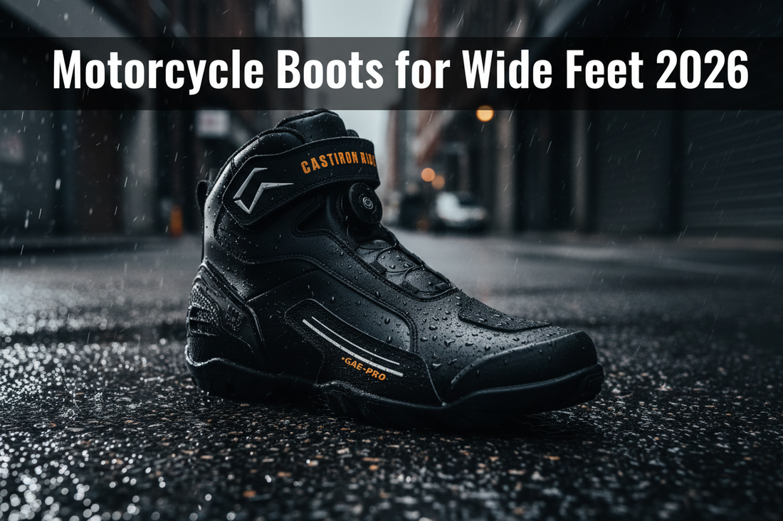Motorcycle boots for wide feet 2026 — Castiron Ride IronRider wide toe box USA Canada