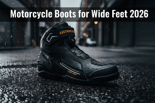Motorcycle boots for wide feet 2026 — Castiron Ride IronRider wide toe box USA Canada