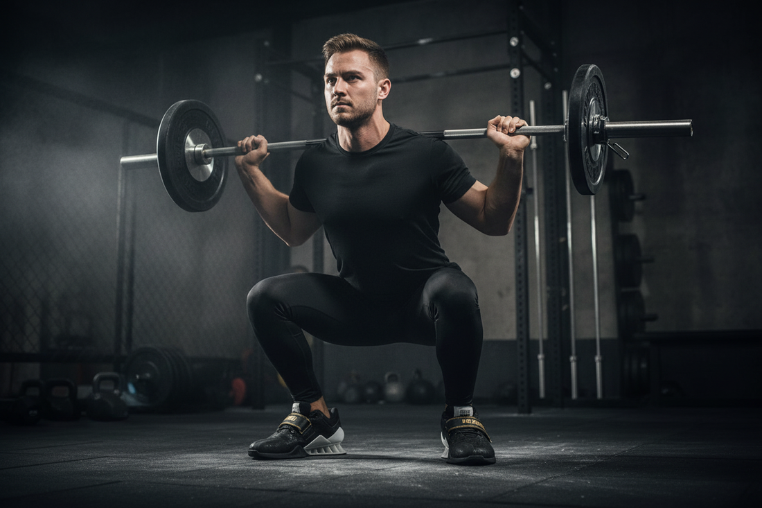 High bar vs low bar squat 2026 — UK | Castiron Lift athlete squatting with barbell