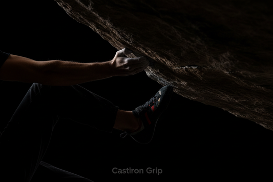 Castiron Grip N23 precision edge climbing shoe — dual velcro edging shoe for intermediate climbers, Europe