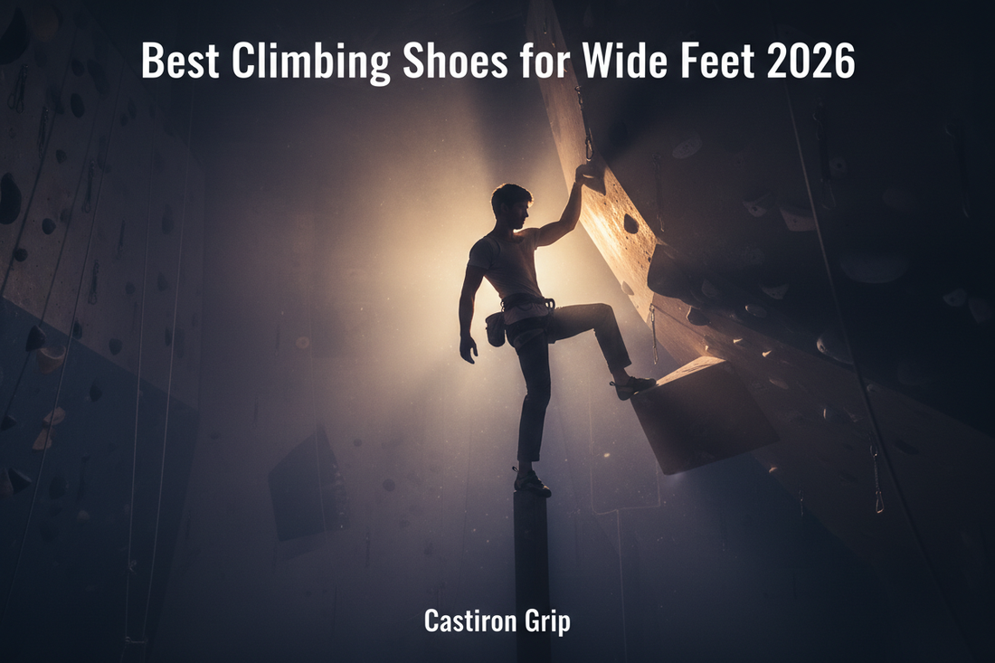 Best Climbing Shoes for Wide Feet 2026 — UK — Castiron Grip