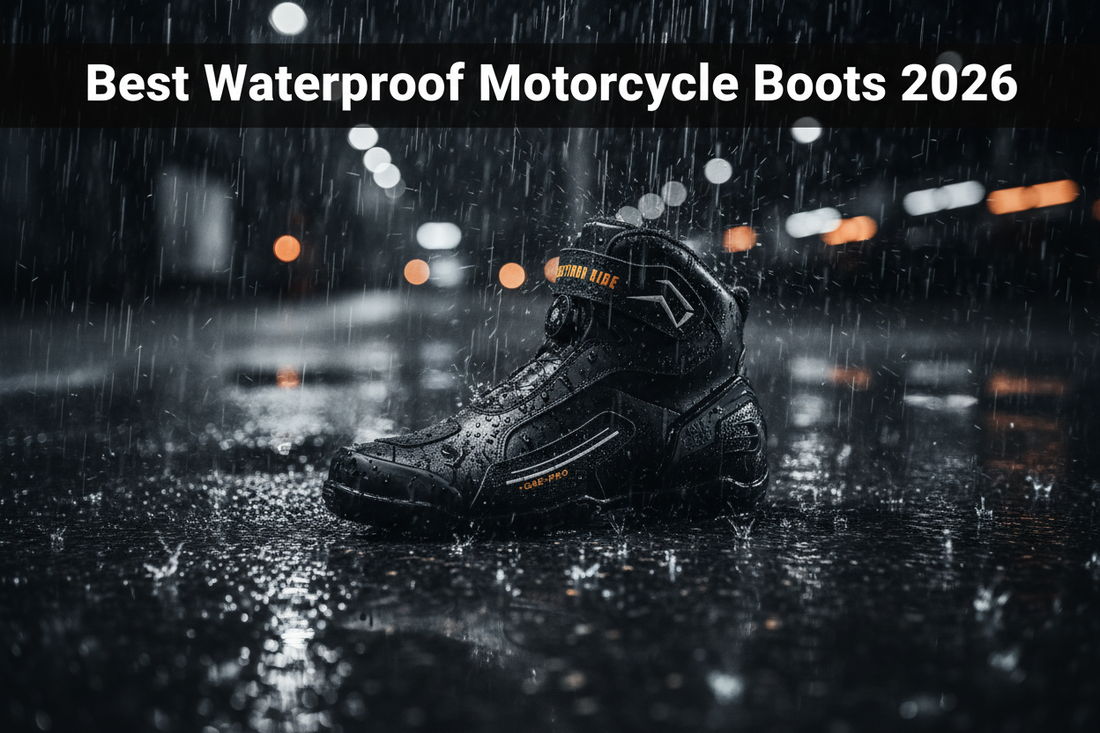 Best waterproof motorcycle boots 2026 — Castiron Ride IronRider in heavy rain USA Canada