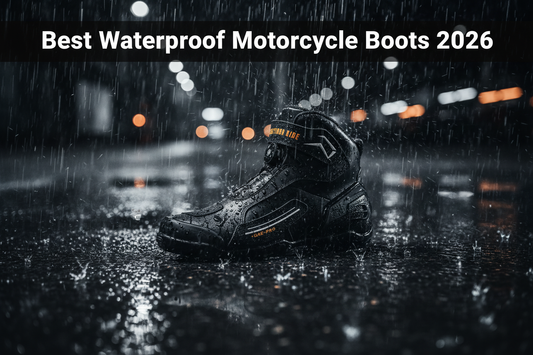 Best waterproof motorcycle boots Australia New Zealand 2026 — Castiron Ride IronRider in heavy rain
