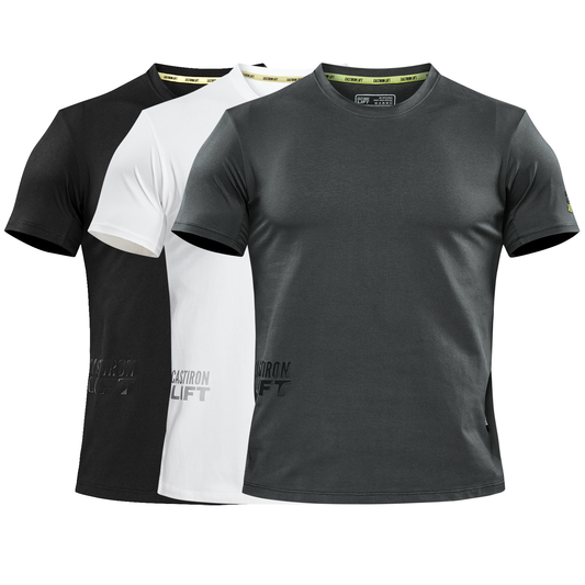 Castiron Lift Sweat Conqueror Bundle — 3-Tee Set White, Gray & Black